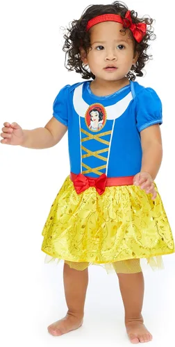 Vista 4 de Disney Princess Ariel Cinderella Belle Baby Girls Dress and Headband Newborn to Infant