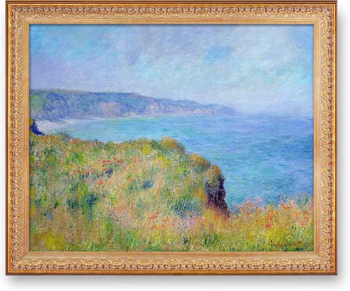 Vista 129 de A&T ARTWORK Antibes Seen from The Salis Gardens de Claude Monet Las Obras de Arte Clásico Mundial Reproducciones, Impresiones de Arte en Lienzo