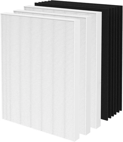 Vista 15 de Paquete de 2 filtros de repuesto para purificador Fellowes AeraMax 90/100/DX5/DB5, se adapta a piezas # 9287001 y 9324001, 2 filtros y 6 filtros