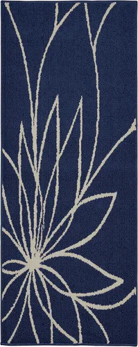 Vista 8 de Garland Rug Grand Floral, 2 x 5 pies, negro/marfil