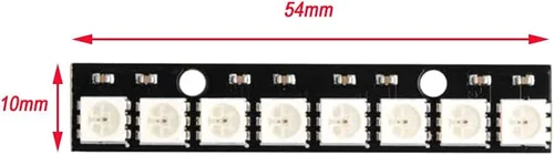 Vista 2 de 10PCS 8 RGB LED Stick 8 X WS2812B 5050 RGB LED con controladores integrados para Arduino Raspberry Pi DC4-7V