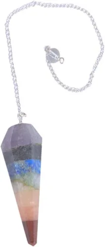 Vista 91 de WholesaleGemShop Péndulo facetado de cristal de piedras preciosas naturales