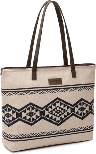 Vista 6 de Montana West Wrangler - Bolso de mano para mujer, de lona, bolso azteca