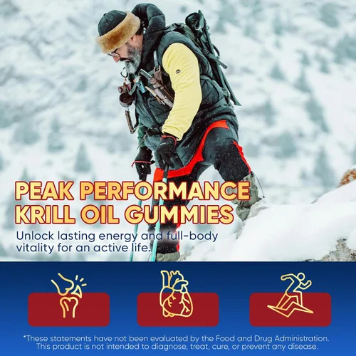 Vista 5 de Gomitas Omega 3 de aceite de krill antártico liposomal 2000mg - Alternativa al aceite de pescado Cellular Level Absorption Omega-3 with EPA, DHA &