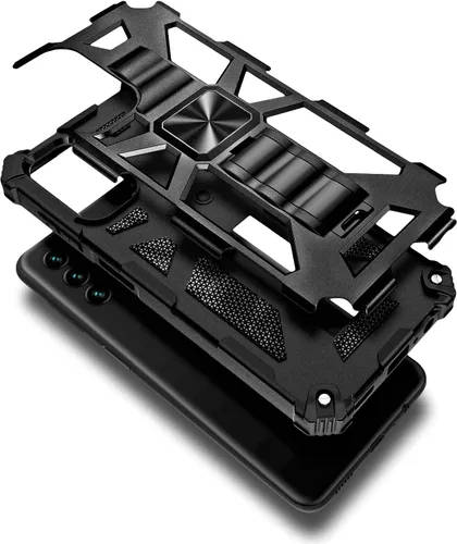 Vista 3 de NZND Funda de teléfono diseñada para Samsung Galaxy A14-5G, color negro, con protector de pantalla, protección de cuerpo completo a prueba de golpes