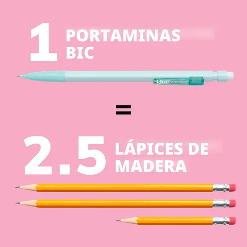 Vista 4 de BIC Lápices mecánicos de color pastel extra suave, punta media, 0.03 in, 24