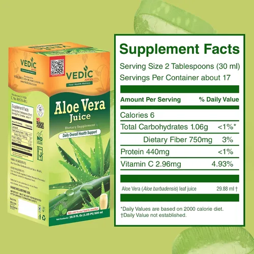 Vista 3 de Jugo de aloe vera, suplemento de aloe para nutrición de la piel, pulpa de aloe, fibra de aloe, salud intestinal y apoyo inmunológico, jugo de aloe