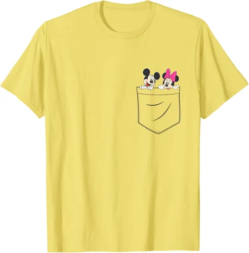 Vista 32 de Disney Mickey & Minnie Mouse - Camiseta de bolsillo pequeño para pareja