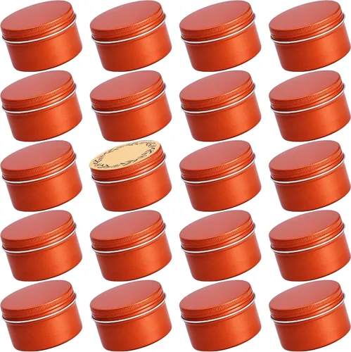 Vista 10 de Latas de aluminio con tapa de rosca verde de 4 oz (4.1 fl oz) con etiquetas