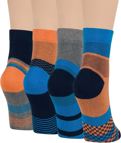 Vista 19 de 7BIGSTARS KINGDOM Women's Cotton Quarter Non-Binding Diabetic Fashion Socks-L-M-4 Pack-Multicolor
