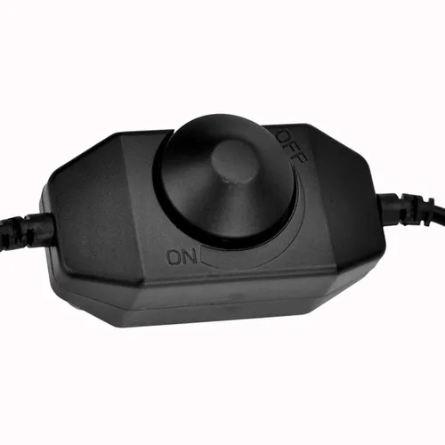 Vista 4 de Litever PWM DC12/24V 3A Interruptor de atenuación LED continuo giratorio con conector macho y hembra DC5521