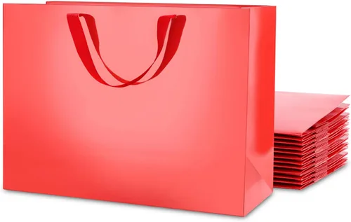 Vista 9 de 12 bolsas de regalo grandes de 13 x 5 x 10 pulgadas, bolsas de regalo grandes color negro mate con asas para el día de Acción de Gracias y todas