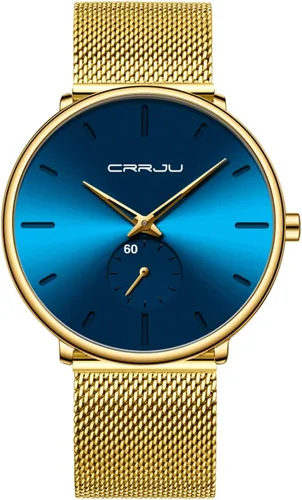 Vista 13 de Mens Watches Ultra-Thin Minimalist Waterproof - Fashion Wrist Watch for Men Unisex Dress with Stainless Steel Mesh Band