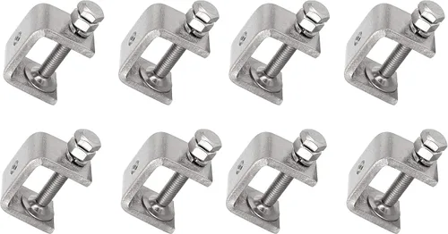 Vista 9 de Abrazadera C de acero inoxidable 304 de 2.559 in resistente abrazadera C para carpintería edificio de tigre, abrazadera ajustable de apertura
