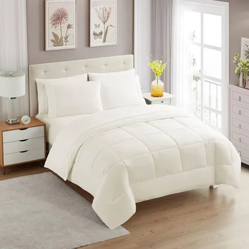 Vista 127 de Sweet Home Collection Juego de edredón de 7 piezas de color sólido para todas las estaciones, manta alternativa de plumón suave y lujosas sábanas