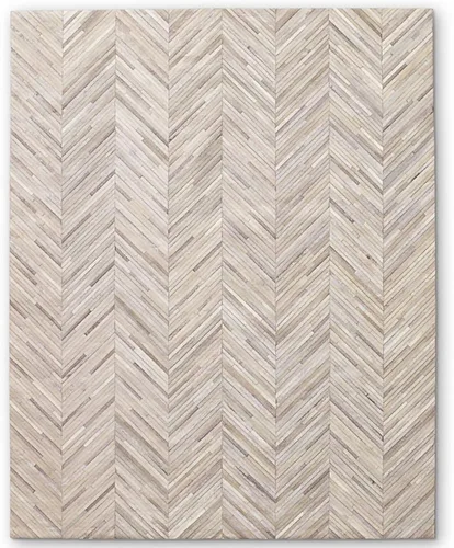 Vista 13 de Elegante alfombra rectangular de piel de vacuno, elegante, antideslizante, cheurón, para sala de estar y entrada, alfombra de piso