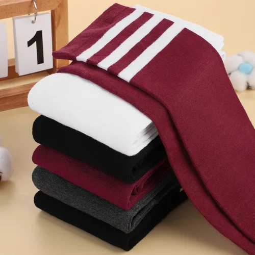 Vista 6 de Aneco 6 pares de calcetines por encima de la rodilla de talla grande para mujer, medias altas cálidas para uso diario, L-XXL