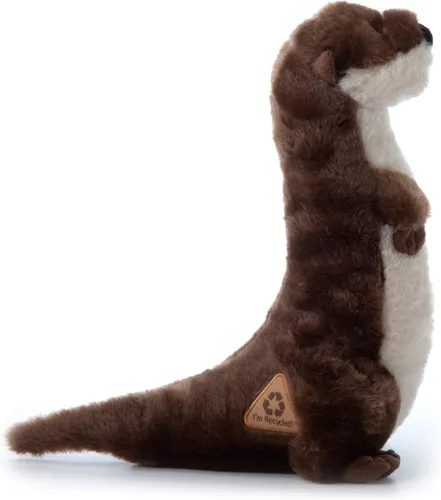 Vista 3 de The Petting Zoo Animal de peluche de nutria de río, regalos para niños, animales salvajes del zoológico Onez, juguete de peluche de nutria de río