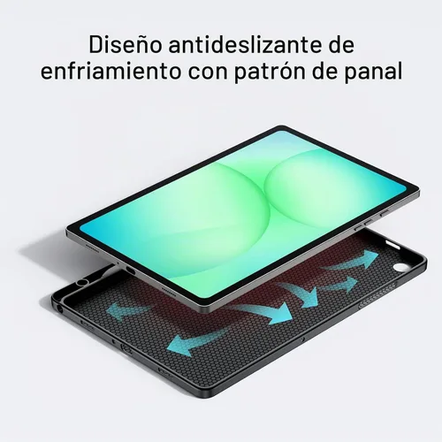 Vista 5 de Funda con teclado inalámbrico retroiluminado para Samsung Galaxy Tab A11+ Plus A9+ Plus 11 Negro A11+A9+