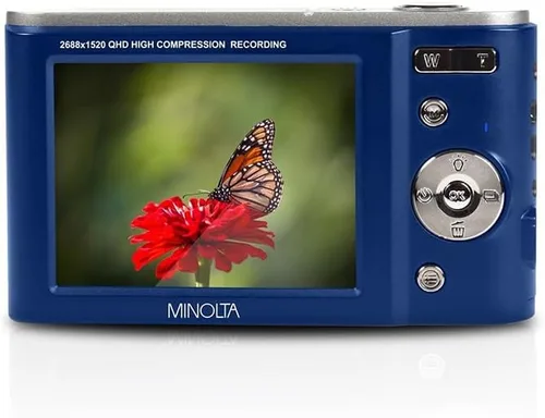 Vista 4 de Minolta Cámara digital MND20 de 44 MP - Video Ultra HD de 2.7K, zoom digital 16X, estabilización antivibración, lapso de tiempo, detección facial