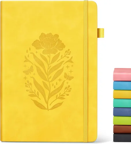 Vista 14 de Cuaderno de diario con líneas para mujeres, A5 de tapa dura de cuero rosa para escribir, 200 páginas, diario de viaje diario, cuaderno grueso
