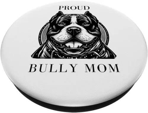 Vista 2 de Bully Mom American Bully XL Pitbull Terrier Dog Support PopSockets Standard PopGrip