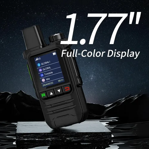 Vista 4 de Walkie Talkies globales gratuitos de por vida, radio 4G PoC, radio nacional, radio PTT bidireccional de larga distancia con linterna para equipos