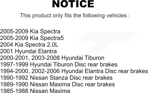 Vista 2 de Reemplazo de pastillas de freno de disco semimetálicas traseras PPF-D323 para Hyundai Elantra Kia Spectra Tiburon Spectra5 Nissan Stanza Maxima