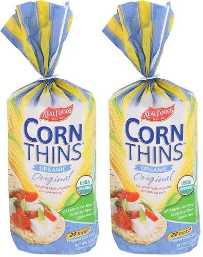 Vista 7 de Real Foods, Corn Thins Original Orgánico, 5.3 onzas
