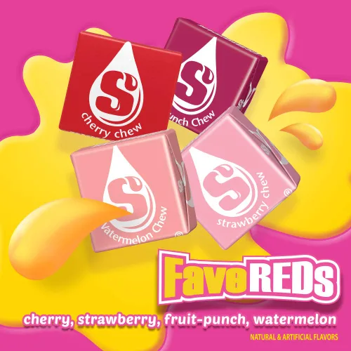 Vista 4 de STARBURST FaveREDS - Caramelos masticables de frutas, caramelos masticables, bolsa de tamaño compartido de 15.6 onzas (paquete de 2)