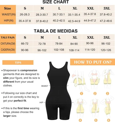 Vista 5 de Lover-Beauty Shapewear for Women Tummy Control Fajas Colombianas Plus Size Butt Lifter Body Shaper for Women Bodysuit