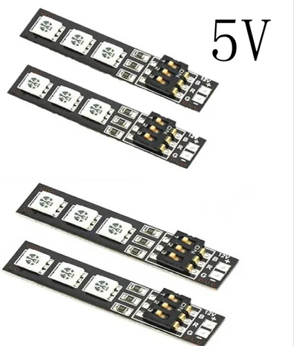 Vista 2 de ShareGoo - Tira de luz nocturna LED RGB de 7 colores 5V 5050 con interruptor DIP para QAV250 FPV 210 ZMR250 F450 F550 Quadcopter..