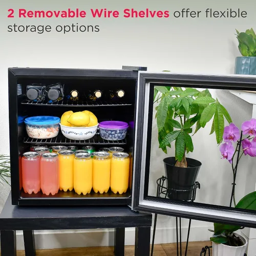 Vista 7 de Frigidaire EFMIS164 Refrigerador para bebidas con puerta de vidrio, capacidad para 60 latas