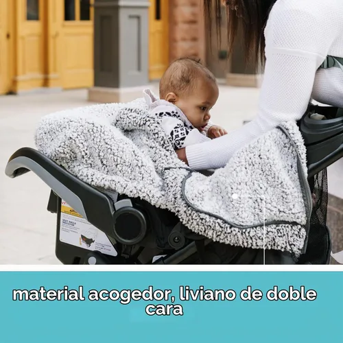 Vista 4 de JJ Cole Funda de asiento de coche de invierno para bebé, funda de asiento de automóvil de invierno para asiento de bebé o carriola, fundas