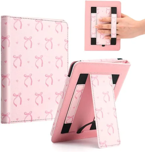 Vista 8 de Funda de vaquero para Kindle Paperwhite de 7"/6.8" de 12ª/11ª generación, funda para libro con correa de mano para Kindle Colorsoft Signature