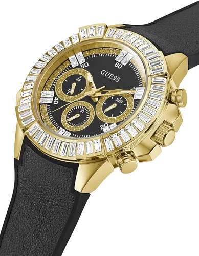 Vista 5 de GUESS US Men's Gold-Tone and Black Multifunction Watch, one