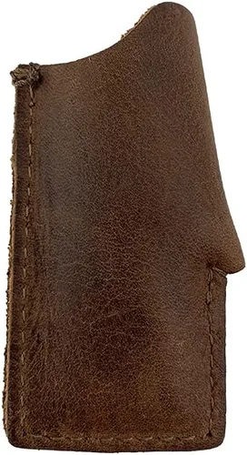 Vista 2 de Hide & Drink, Funda protectora para encendedor de cuero rústico hecha a mano (marrón borbon)