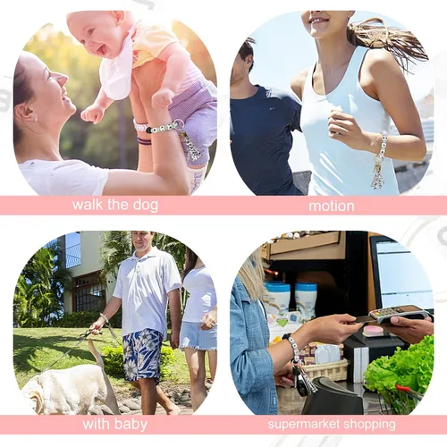 Vista 4 de Unistybag Llavero pulsera pulsera llavero silicona cuentas llavero regalo para mujeres para madre día de Navidad (2 unidades)