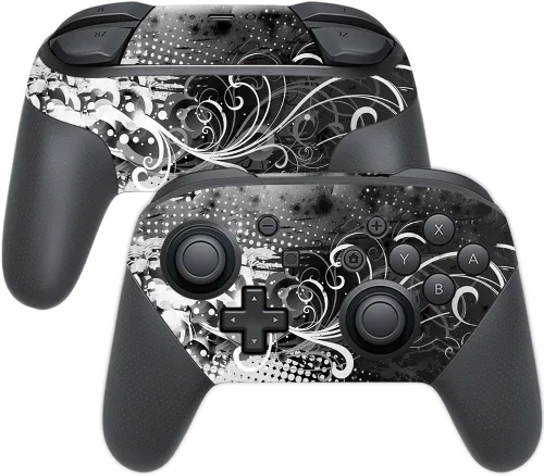 Vista 34 de MightySkins Skin compatible con Nintendo Switch Pro Controller - Negro abstracto Funda protectora de vinilo duradera y única Fácil de aplicar