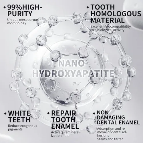 Vista 3 de Paquete de 2 pasta dental blanqueadora probiótica sin flúor con hidroxiapatita para reparación de esmalte, aliento fresco, eliminación de manchas