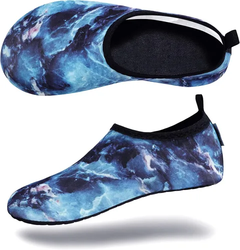 Vista 7 de VIFUUR - Zapatos para deportes acuáticos, calcetines acuáticos, de secado rápido, para yoga, con sensación de andar descalzo, sin cordones