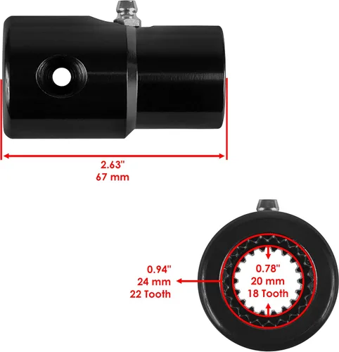 Vista 2 de Caltric Eje acoplamiento estriado compatible con John Deere HPX Gator 4x2 4x4 Gas y diesel AM143829