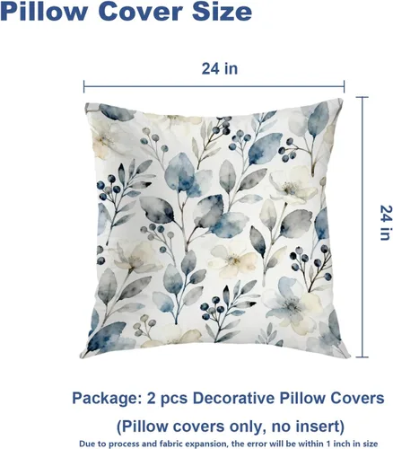 Vista 405 de Batmerry Autumn Pumpkin Templeton Throw Pillow Covers, Green Leaves Paths Forests Decorative Pillow Covers Digital Printing Blended for Couch Sofa