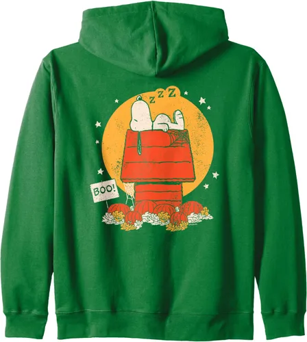 Vista 6 de Peanuts - Sudadera con capucha con cremallera para perro de Snoopy Halloween, Negro