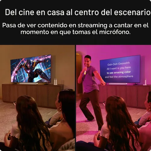 Vista 5 de VIZIO MicMe 2.1 Barra de sonido de karaoke, 2 micrófonos inalámbricos, subwoofer inalámbrico con Dolby Atmos, DTS:X, altavoz Bluetooth, compatible