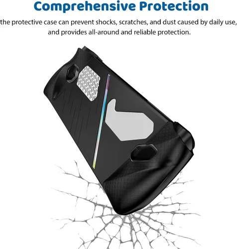 Vista 4 de Funda protectora para Rog Ally DOBEWINGDELOU - Funda protectora de silicona suave para Rog Ally Gaming de mano, protección completa, antiarañazos