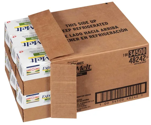 Vista 4 de Land O Lakes Queso americano extra derretido con jalapeños, 5 libras, 6 por caja.