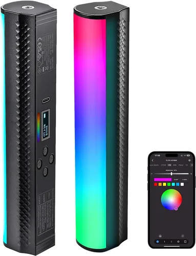 Vista 11 de NEEWER Varita de Luz RGB, Luz de Video de Fotografía Magnética de Mano, Barra de Luz de Tubo LED de Color Completo Atenuable 2500K~8500K CRI95+