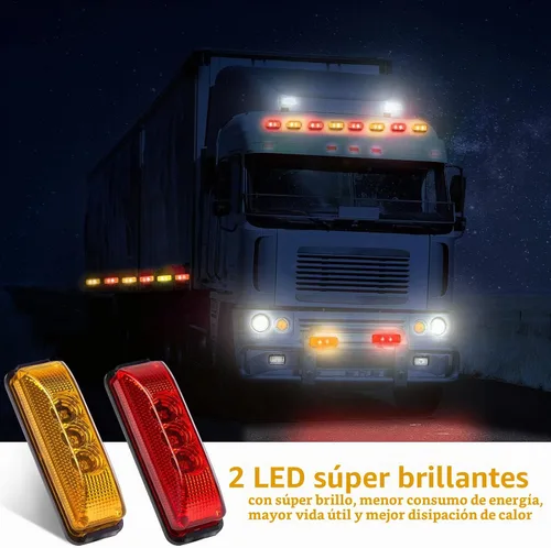 Vista 6 de Yahenda 20 Piezas Luces Marcadoras LED para Remolque de 3.9 Pulgadas con 3 LED, Luces Marcadoras Laterales Impermeables Rectangulares para Camión RV