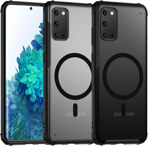 Vista 22 de TIANNIUKE Funda magnética para Samsung Galaxy Note 10 Plus, translúcida mate antihuellas, compatible con MagSafe, ajuste delgado, a prueba de Negro
